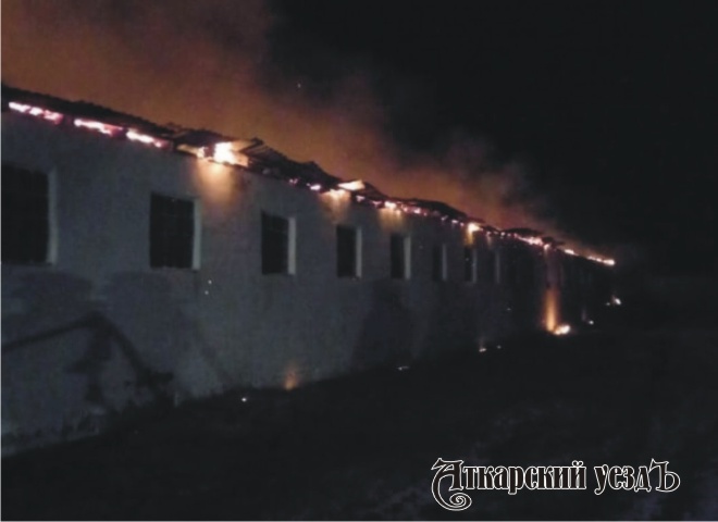 На крупном пожаре на ферме в Ершовке погибли 60 свиней и поросят