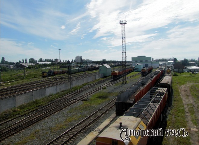 Участок железной дороги на станции Аткарск