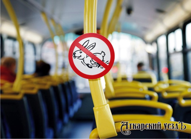 Табличка против безбилетников в автобусе