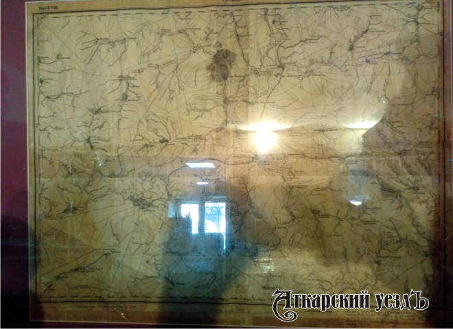 Древняя карта Аткарского уезда