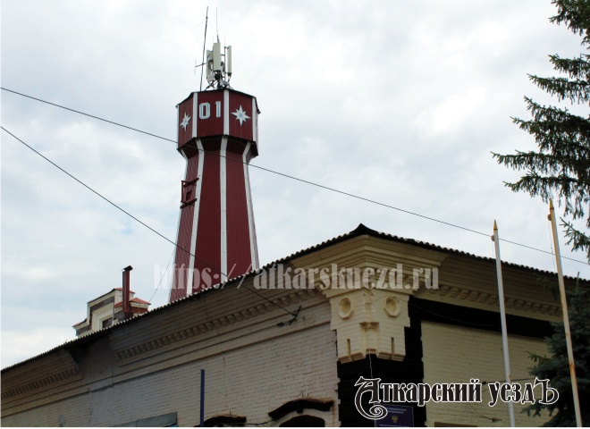 Пожарная каланча в городе Аткарске на улице Ленина