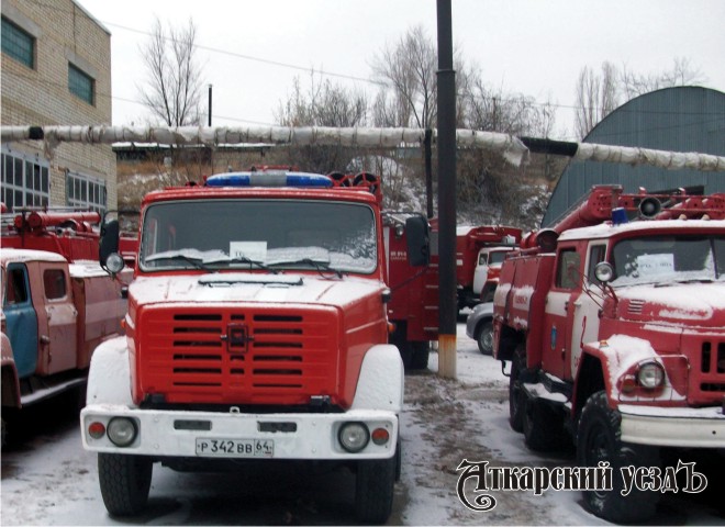 пожарная машина, озерное аткарского района