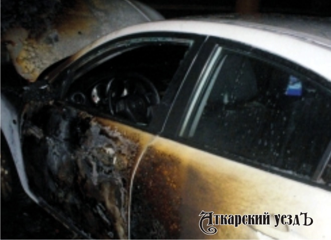 В Даниловке загорелась машина