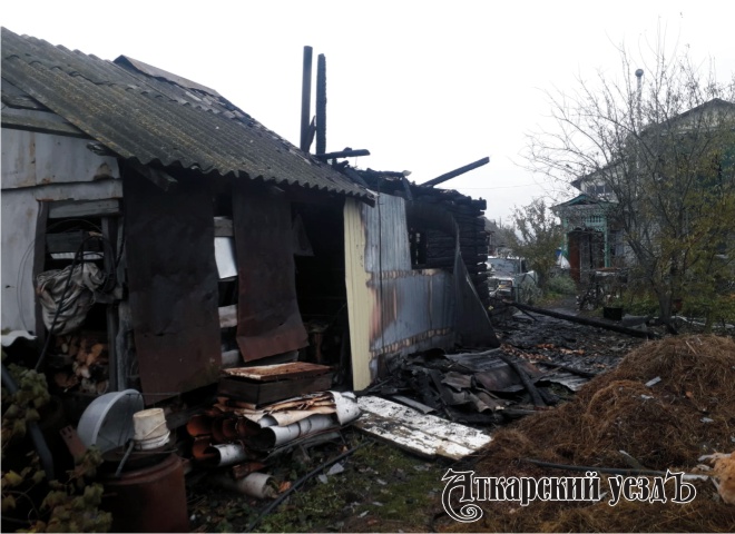 Пожар в деревне Ершовка