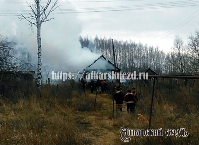 Пожар в селе Лопуховка
