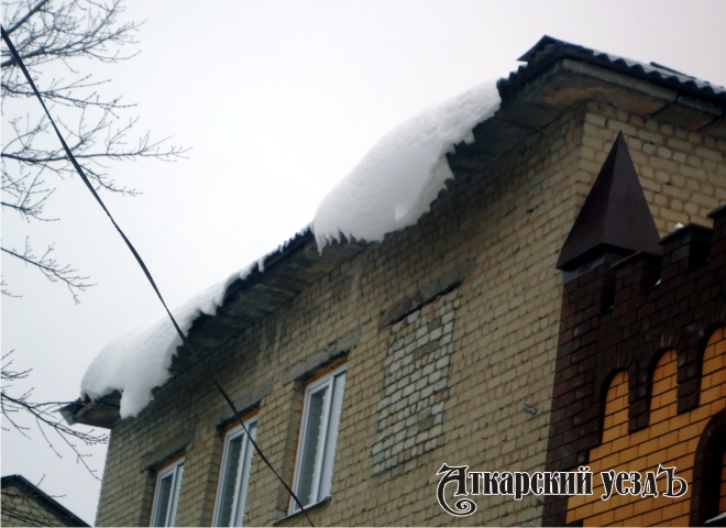 Масса снега на крыше