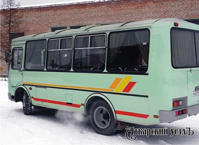 Автобус ПАЗ зимой