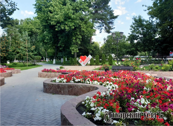 Цветы в парке города Аткарска