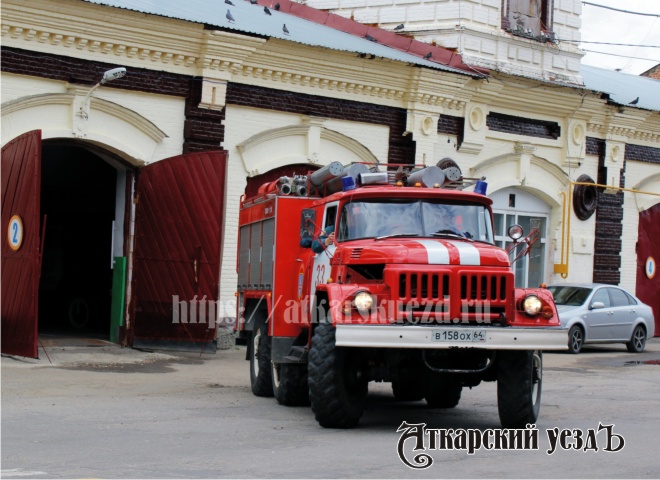 Пожарная машина в части Аткарска