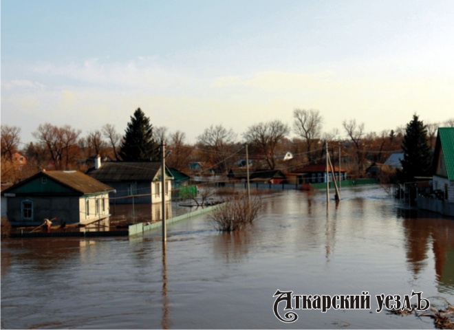 Наводнение в городе Аткарске